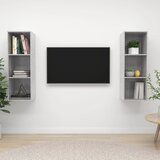  Zidni TV ormarići 2 kom siva boja betona od konstruiranog drva | Shoptok.si