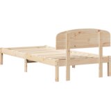 vidaXL krevetni okvir s uzglavljem 90x200 cm od masivnog bora | shoptok.hr