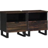  Noćni ormarići 2 kom 40x33x46 cm Masivna orahovina | shoptok.hr