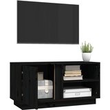 TV ormarić Crna 80 x 35 x 40 5 cm od masivne borovine | shoptok.hr