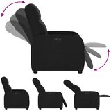  Električni naslonjač od tkanine crni | shoptok.hr