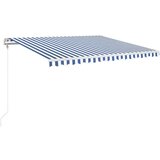  Automatska tenda sa senzorom LED 450 x 350 cm plavo-bijela | shoptok.hr