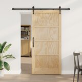 vidaXL drsna vrata z nastavljivim kompletom 93x202 cm iz trde borovine, notranja vrata | Shoptok.si