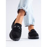 SHELOVET Suede women's loafers black | shoptok.hr