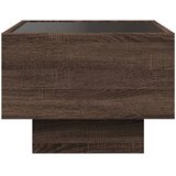  Noćni ormarić s beskonačnim LED boja smeđeg hrasta 40x40x30 cm | shoptok.hr