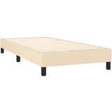  Box spring postelja z vzmetnico LED krem 100x200 cm blago, (20723929) | Shoptok.si