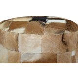 vidaXL Tabure iz pravega usnja okrogel 50x50x45 cm | Shoptok.si