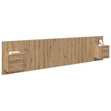  Uzglavlje s ormarićem 3 pcs Umjetnički hrast Konstruirano drvo | shoptok.hr