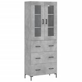 Maison Chic Visoka Komoda - Predalnik betonsko siva 69,5x34x180 cm inženirski les, (21722007) | Shoptok.si