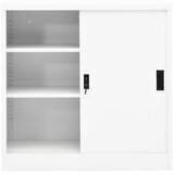  Uredski ormarić s kliznim vratima bijeli 90x40x90 cm čelični | shoptok.hr