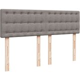 vidaXL Box spring postelja z vzmetnico taupe 160x200 cm blago, (21306760) | Shoptok.si