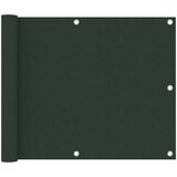 vidaXL balkonski zastor tamnozeleni 75 x 400 cm od tkanine Oxford | shoptok.hr