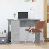 vidaXL Pisalna miza betonsko siva 100x55x75 cm inženirski les