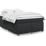 Maison Chic Box spring postelja - Vzmetna postelja z vzmetnico črn 160x200 cm umetno usnje SL17695, (21894636) | Shoptok.si