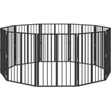  Vrata za pse 10 pcs Crna 60 x 80 cm Cinkani čelik | shoptok.hr