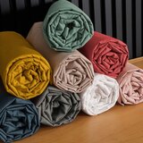 Douceur d intérieur Opečnato oranžna napenjalna rjuha iz bombažnega perkala 140x190 cm Percaline – | Shoptok.si