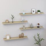 Maison Chic 4 kosi Stenske Police - Viseče police sonoma hrast 80x9x3 cm, (21794052) | Shoptok.si