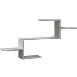 vidaXL Stenska polica betonsko siva 104x15x49 cm inženirski les | Shoptok.si