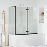  Ograda za tuš Crna 120 x 68 x 130 cm ESG staklo i aluminij | shoptok.hr
