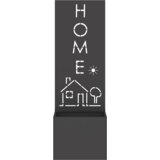 vidaXL Vrtno korito z dekorativno ploščo Črna 50 x 140 cm Mnogi jeklo | Shoptok.si