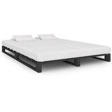 Maison Chic Posteljni okvir - Dvoposteljna postelja - Zakonska postelja iz palet siva trdna borovina 140x200 cm, (21694437) | Shoptok.si