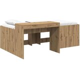  Krevet za djecu s visokim okvirom i stolom Hrast artisan - Hrast artisan 80 x 200 cm | shoptok.hr