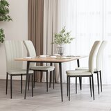 vidaXL Blagovaonske stolice 4 kom krem baršunaste | shoptok.hr