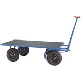 eurokraft pro ročni ploski voziček, nosilnost 1000 kg, nakladalna površina 1250 x 800 mm, kolesa z zračnico Cene