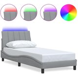  Okvir za krevet bez madraca Hanko svjetlosivi 90x190 cm od tkanine | shoptok.hr