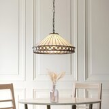 Endon 111961 - Luster na lancu Tiffany FARGO 3xE27/10W/230V, prečnik 50 cm | Eponuda.com