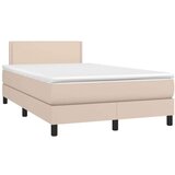  Box spring madrac LED cappuccino 120x200cm umjetna koža | shoptok.hr