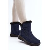 Boto Women's snow boots with zipper and fur lining navy blue Zeuna | Shoptok.si