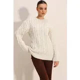 Bigdart 15849 Thick Knit Knitwear Sweater - White