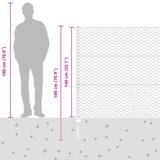 vidaXL Ograjni stebri 10 kosov U-kanal siva 140 cm jeklo, šesterokotna ograja siva 1,4x10 m jeklo | Shoptok.si