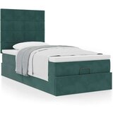 vidaXL Otomanski posteljni okvir z vzmetnicami zelen 90x190cm žamet, (21611827) | Shoptok.si