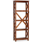  Polica za knjige od masivnog drva bagrema s obradom od šišama 60x30x160 cm | shoptok.hr