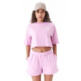 New Era ženska majica pinstripe pink womens crop t-shirt