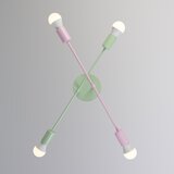  stropni luster cambridge 4xE27/15W/230V zelena/ružičasta | Eponuda.com