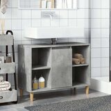 vidaXL Kopalniška omarica betonsko siva 80x33x60 cm inženirski les | Shoptok.si