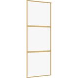  Klizna vrata zlatna 76x205 cm prozirno staklo ESG i aluminij | shoptok.hr