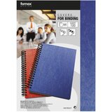 Korice za spiralni uvez 250g karton reljefne A4 pk100 Fornax plave | shoptok.hr