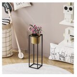 WALLXPERT Dekorativna saksija GED-023-A, 15x50 cm, O 12 cm,, Crna i zlatna | Eponuda.ba