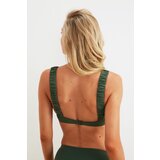 Trendyol Green Ruffles Detailed Bikini Top braon | kaki | ePonuda.com
