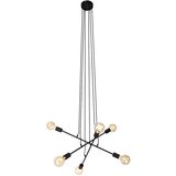 QAZQA Moderna viseča svetilka črna 80 cm 6 lučk - Sydney | Shoptok.si