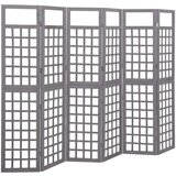 vidaXL Pregrada/rešetka sa 6 panela od jelovine siva 242,5 x 180 cm | shoptok.hr