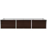  Povišena vrtna gredica smeđa 240 x 80 x 45 cm pocinčani čelik | Eponuda.com
