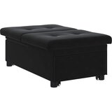  Krevet na razvlačenje Crna 194 x 67 x 82 cm Baršun | shoptok.hr