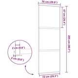 vidaXL Drsna vrata Črna 76 x 205 cm Kaljeno steklo in aluminij | Shoptok.si