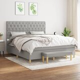  box spring s madracem svjetlosiva 160x200 cm tkanina | shoptok.hr