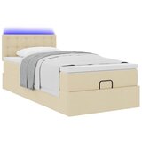  Otomanski krevet s madracem krem 100x200 cm tkanine | shoptok.hr